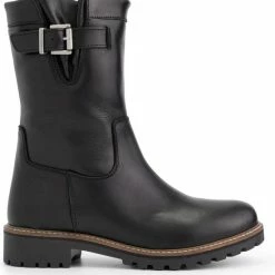 Travelin' Gjerstad Dames Outdoorlaarzen - Waterdicht En Gevoerde Wandellaars - Zwart Leer - Maat 39