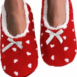 Sorprese Cosy – Pantoffels Dames – Hartjes Rood – Maat 39-41 – Sloffen Dames - Sinterklaas - Cadeau -Dames-schoenen Winkel 550x574 2