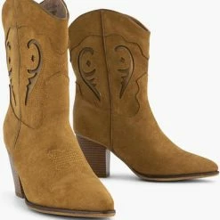 Oxmox Cognac Cowboy Laarzen - Maat 39 -Dames-schoenen Winkel 550x576 1