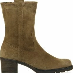 Gabor Enkellaarsjes Dames / Laarzen / Damesschoenen - Suède - 92.806.34 - Taupe - Maat 40 -Dames-schoenen Winkel 550x580 4