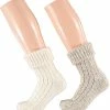 Apollo Homewear - 2 Paar Wollen Huissokken - 39/42 - Grijs / Zwart -Dames-schoenen Winkel 550x582 2