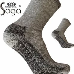 Eureka Merino Wollen Sokken Anti-slip S4 - Unisex - Grijs - Maat 35-38