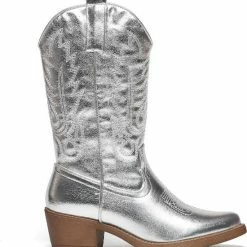 Weloveshoes SmileFavorites® Dames Cowboylaarzen Met Hak - Imitatieleer - Zilver - Maat 39 11 Weloveshoes SmileFavorites® Dames Cowboylaarzen Met Hak - Imitatieleer - Zilver - Maat 39 -Dames-schoenen Winkel 550x585 1