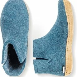 Glerups Sloffen Unisex - Petrol -Dames-schoenen Winkel 550x586