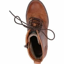 Mustang Cognac Enkellaarzen Dames 40 22 Mustang Cognac Enkellaarzen Dames 40 -Dames-schoenen Winkel 550x586 4