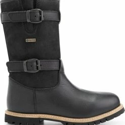 Travelin' Sweden Dames Outdoorlaarzen - Waterdicht En Ademend - Wol Gevoerde Wandellaars - Zwart Leer - Maat 40