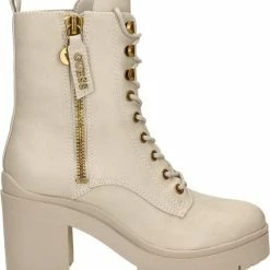 Guess Cabra Dames Veterboot - Ecru - Maat 40
