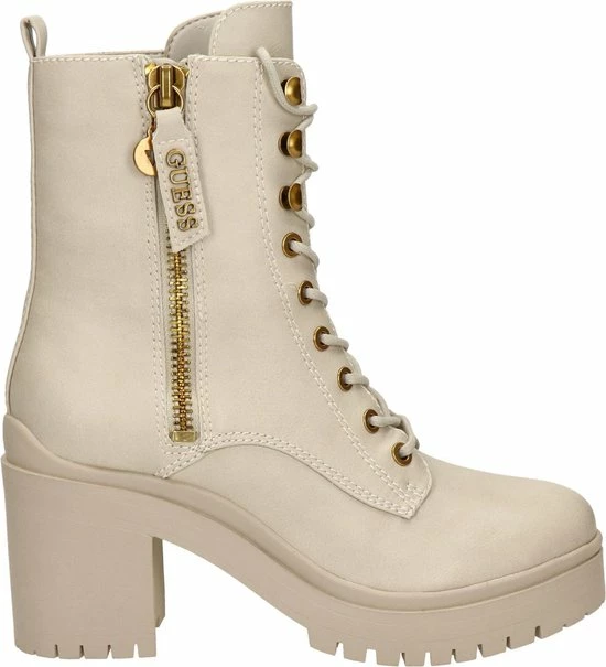 Guess Cabra Dames Veterboot - Ecru - Maat 40 3 Guess Cabra Dames Veterboot - Ecru - Maat 40