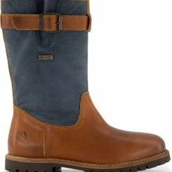 Travelin' Finland Dames - Wolgevoerde Leren Outdoorlaars - Waterdicht Laarzen - Blauw Leer - Maat 39