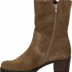 Gabor Enkellaarsjes Dames / Laarzen / Damesschoenen - Suède - 92.806.34 - Taupe - Maat 40 -Dames-schoenen Winkel 550x609 1