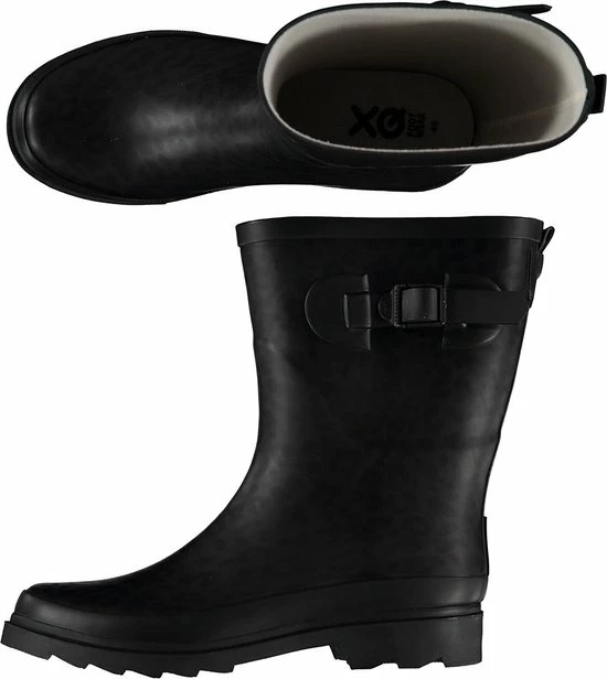 XQ Footwear - Regenlaarzen - Rubber Laarzen - Dames - Festival - Panterprint - Rubber - Donkergrijs - Zwart - Maat 39 4 XQ Footwear - Regenlaarzen - Rubber Laarzen - Dames - Festival - Panterprint - Rubber - Donkergrijs - Zwart - Maat 39 - Afbeelding 2