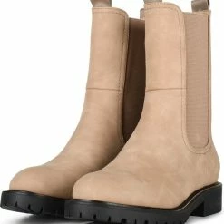 POSH By Poelman LEA Dames Chelsea Laarzen - Beige - Maat 37 -Dames-schoenen Winkel 550x617 2