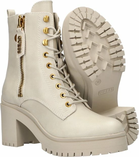 Guess Cabra Dames Veterboot - Ecru - Maat 40 14 Guess Cabra Dames Veterboot - Ecru - Maat 40 - Afbeelding 12