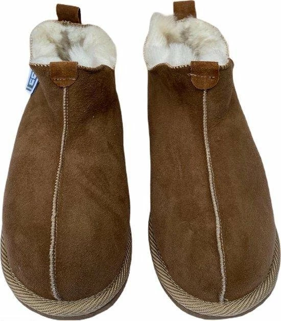 LuLu Wonen LuLu- Leren Sloffen / Pantoffels Met Rubberen Zool, Gevoerd Met Schapenvacht - Maat 37. 6 LuLu Wonen LuLu- Leren Sloffen / Pantoffels Met Rubberen Zool, Gevoerd Met Schapenvacht - Maat 37. - Afbeelding 4