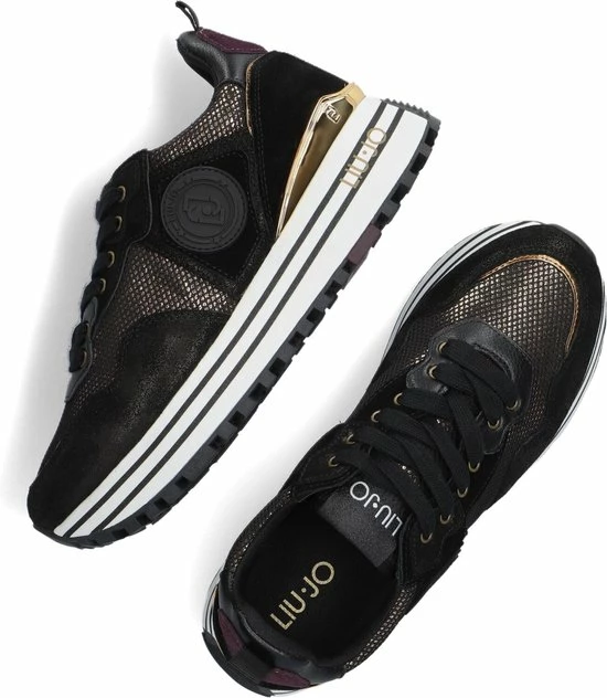 Liu Jo Maxi Wonder 01 Lage Sneakers - Dames - Zwart - Maat 38 7 Liu Jo Maxi Wonder 01 Lage Sneakers - Dames - Zwart - Maat 38 - Afbeelding 5