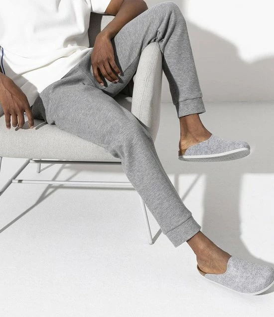 Birkenstock Amsterdam Light Gray Narrow VEG Felt Wooly Home Unisex Pantoffels - Lichtgrijs - Maat 38 15 Birkenstock Amsterdam Light Gray Narrow VEG Felt Wooly Home Unisex Pantoffels - Lichtgrijs - Maat 38 - Afbeelding 13