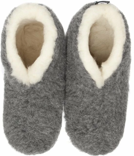 LuLu Wonen LuLu- Grijze Wollen Sloffen / Pantoffels Met Antislip Zool - Maat 41 - Enkelhoog - Dames En Heren 4 LuLu Wonen LuLu- Grijze Wollen Sloffen / Pantoffels Met Antislip Zool - Maat 41 - Enkelhoog - Dames En Heren - Afbeelding 2