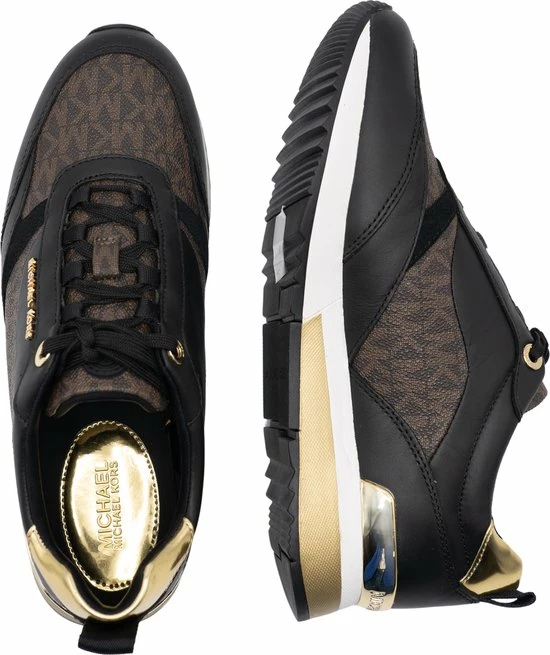 Michael Kors Allie Stride Dames Sneakers - Black/Brown - Maat 39 7 Michael Kors Allie Stride Dames Sneakers - Black/Brown - Maat 39 - Afbeelding 5