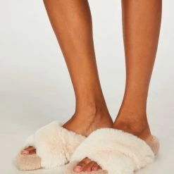 Hunkemöller Dames Accessoires Slippers Lia - Beige - Maat 38/39