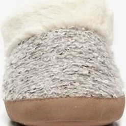 Thu!s Gebreide Dames Pantoffels - Grijs - Maat 39 - Sloffen -Dames-schoenen Winkel 550x660