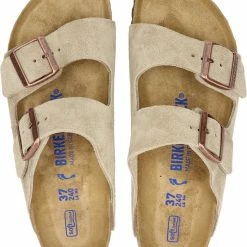 Birkenstock Arizona SFB VL Narrow Dames Slippers - Taupe - Maat 40