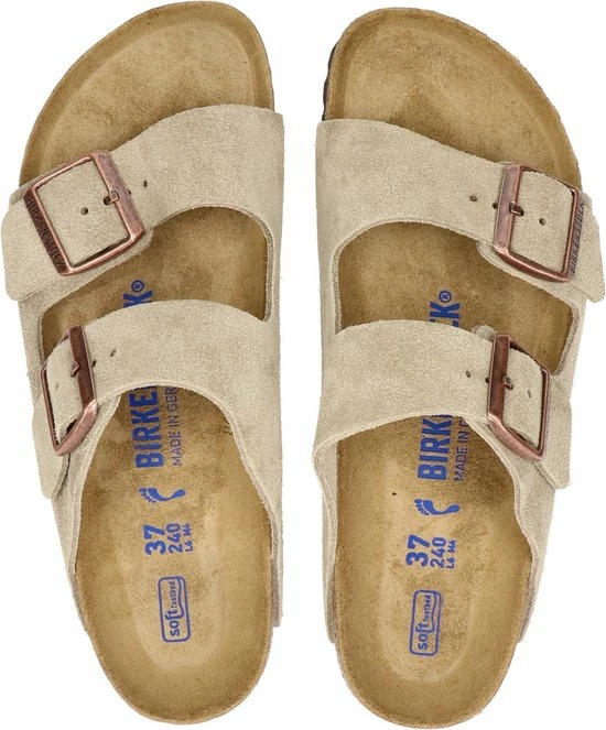 Birkenstock Arizona SFB VL Narrow Dames Slippers - Taupe - Maat 40 3 Birkenstock Arizona SFB VL Narrow Dames Slippers - Taupe - Maat 40