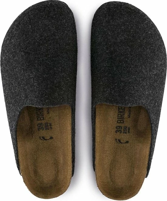 Birkenstock Amsterdam Anthracite Narrow VEG Felt Wooly Home Unisex Pantoffels - Antraciet - Maat 38 15 Birkenstock Amsterdam Anthracite Narrow VEG Felt Wooly Home Unisex Pantoffels - Antraciet - Maat 38 - Afbeelding 13