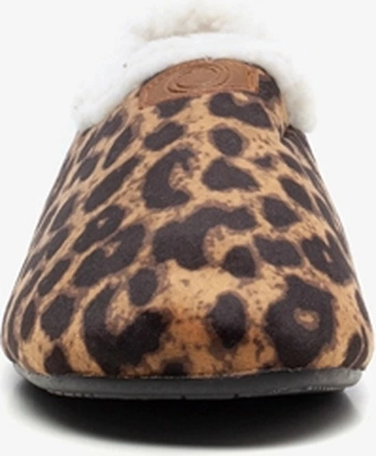 Thu!s Gevoerde Dames Pantoffels Met Luipaardprint - Bruin - Maat 42 - Sloffen 8 Thu!s Gevoerde Dames Pantoffels Met Luipaardprint - Bruin - Maat 42 - Sloffen - Afbeelding 6