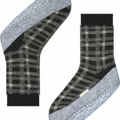 FALKE Cosyshoe Checked Dames Pantoffels - Grijs - Maat 37-38 -Dames-schoenen Winkel 550x668 4