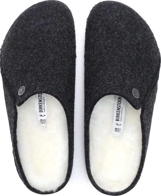Birkenstock Zermatt Regular Filz Shearling Cozy Home Pantoffels - Anthraciet - Maat 42 17 Birkenstock Zermatt Regular Filz Shearling Cozy Home Pantoffels - Anthraciet - Maat 42 - Afbeelding 15