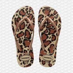 Havaianas Slim Animal Dames Slippers - Bruin/Zwart - Maat 37/38 -Dames-schoenen Winkel 550x677 6