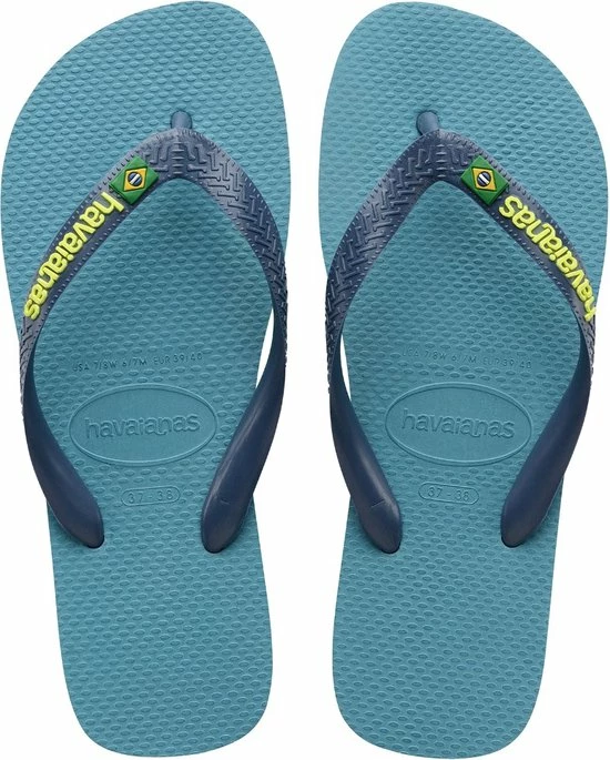 Havaianas Brasil Logo Unisex Slippers - Nautical Blue - Maat 41/42 16 Havaianas Brasil Logo Unisex Slippers - Nautical Blue - Maat 41/42 - Afbeelding 14