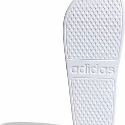 Adidas Slippers - Maat 40.5 - Unisex - Wit/Zilver -Dames-schoenen Winkel 550x685