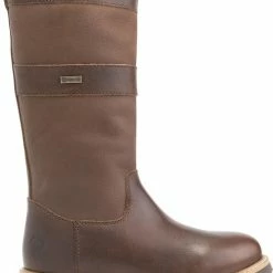 Travelin' Danmark Dames Outdoorlaarzen - Gevoerde Waterdichte Wandellaars - Donkerbruin Leer - Maat 39