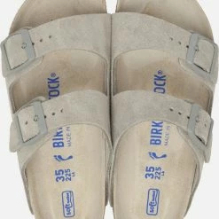 Birkenstock Arizona Slippers Grijs - Narrow Fit -Maat 39 -Dames-schoenen Winkel 550x692 1
