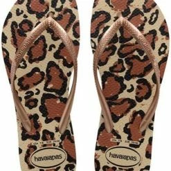 Havaianas Slim Animal Dames Slippers - Bruin/Zwart - Maat 37/38 -Dames-schoenen Winkel 550x692 3