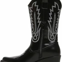 Weloveshoes SmileFavorites® Dames Cowboylaarzen Met Hak - Imitatieleer - Zwart - Maat 40 -Dames-schoenen Winkel 550x702 5