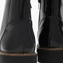 Graceland Zwarte Veterboot Lak - Maat 38