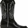 Weloveshoes SmileFavorites® Dames Cowboylaarzen Met Hak - Imitatieleer - Zwart - Maat 40