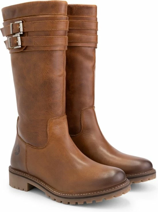 Travelin' Solstad Leren Dames Laarzen - Wol Gevoerde Laars - Cognac Bruin Leer - Maat 42 5 Travelin' Solstad Leren Dames Laarzen - Wol Gevoerde Laars - Cognac Bruin Leer - Maat 42 - Afbeelding 3