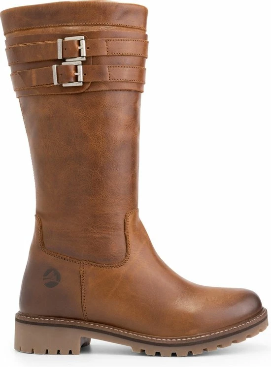 Travelin' Solstad Leren Dames Laarzen - Wol Gevoerde Laars - Cognac Bruin Leer - Maat 42 3 Travelin' Solstad Leren Dames Laarzen - Wol Gevoerde Laars - Cognac Bruin Leer - Maat 42