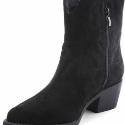 Weloveshoes SmileFavorites® Dames Cowboylaarzen Met Hak Kort - Suedine - Zwart - Maat 41 6 Weloveshoes SmileFavorites® Dames Cowboylaarzen Met Hak Kort - Suedine - Zwart - Maat 41 -Dames-schoenen Winkel 550x756 1