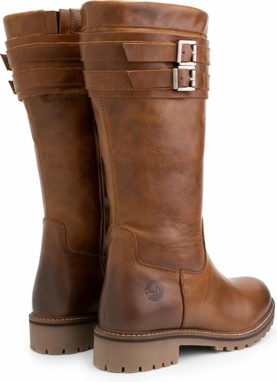 Travelin' Solstad Leren Dames Laarzen - Wol Gevoerde Laars - Cognac Bruin Leer - Maat 42 6 Travelin' Solstad Leren Dames Laarzen - Wol Gevoerde Laars - Cognac Bruin Leer - Maat 42 - Afbeelding 4