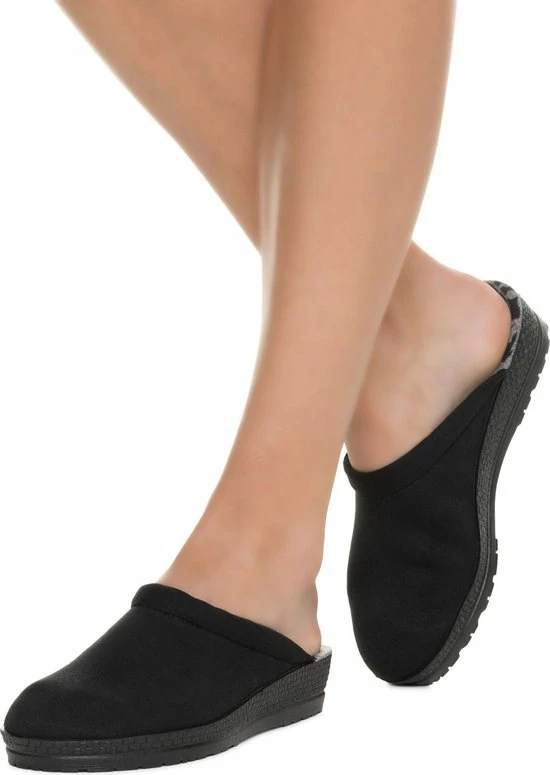 Rohde Vrouwen Canvas Harde Zool Pantoffels / Open Sloffen - 2291 - Zwart - Maat 40 8 Rohde Vrouwen Canvas Harde Zool Pantoffels / Open Sloffen - 2291 - Zwart - Maat 40 - Afbeelding 6