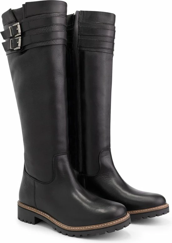 Travelin' Stavanger Leren Dames Laarzen - Wol Gevoerde Laars - Zwart Leer - Maat 38 5 Travelin' Stavanger Leren Dames Laarzen - Wol Gevoerde Laars - Zwart Leer - Maat 38 - Afbeelding 3