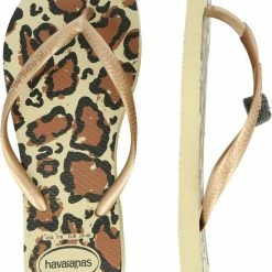 Havaianas Slim Animal Dames Slippers - Bruin/Zwart - Maat 37/38 -Dames-schoenen Winkel 550x781 2