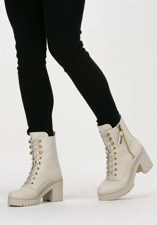 Guess Cabra Dames Veterboot - Ecru - Maat 40 16 Guess Cabra Dames Veterboot - Ecru - Maat 40 - Afbeelding 14