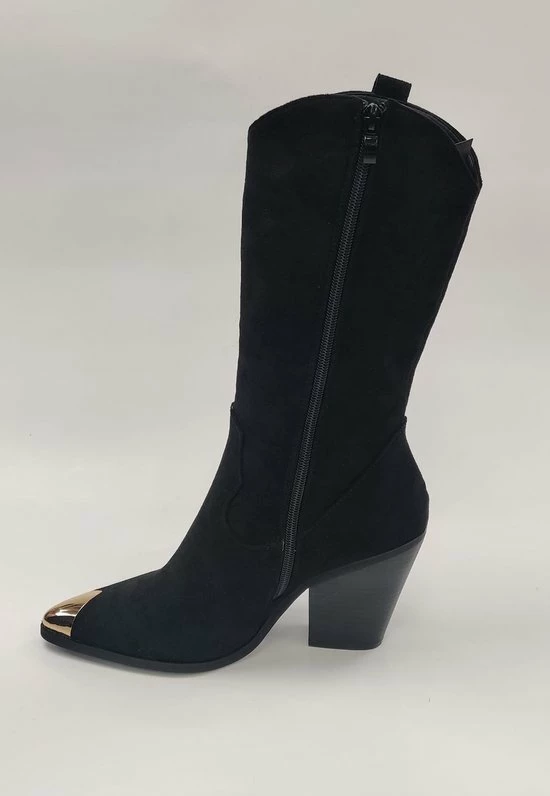 Pretty Shoes Breda Laars - Dames - Zwart -Maat 39 - Kunstsuede 4 Pretty Shoes Breda Laars - Dames - Zwart -Maat 39 - Kunstsuede - Afbeelding 2