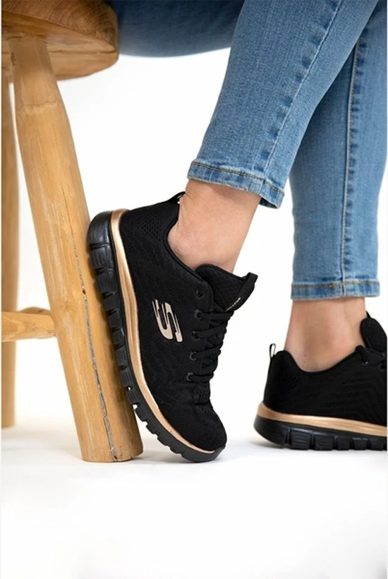 Skechers Graceful Get Connected Dames Sneakers - Zwart - Maat 39 14 Skechers Graceful Get Connected Dames Sneakers - Zwart - Maat 39 - Afbeelding 12